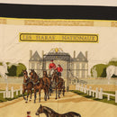 HERMES Carre 90 Scarf ""LES HARAS NATIONAUX"" Silk Black Auth 207510-3