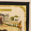 HERMES Carre 90 Scarf ""LES HARAS NATIONAUX"" Silk Black Auth 207510-4