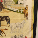 HERMES Carre 90 Scarf ""LES HARAS NATIONAUX"" Silk Black Auth 207510-7