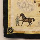 HERMES Carre 90 Scarf ""LES HARAS NATIONAUX"" Silk Black Auth 207510-8