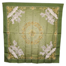 HERMES Carre 90 Scarf ""COSMOS"" Silk Green Auth 207511-13