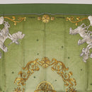HERMES Carre 90 Scarf ""COSMOS"" Silk Green Auth 207511-3