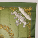HERMES Carre 90 Scarf ""COSMOS"" Silk Green Auth 207511-4