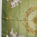 HERMES Carre 90 Scarf ""COSMOS"" Silk Green Auth 207511-5