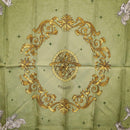 HERMES Carre 90 Scarf ""COSMOS"" Silk Green Auth 207511-6
