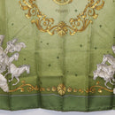 HERMES Carre 90 Scarf ""COSMOS"" Silk Green Auth 207511-9