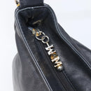MCM Shoulder Bag Leather Black Gold Auth 207521-10