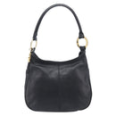 MCM Shoulder Bag Leather Black Gold Auth 207521-13