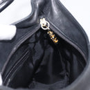 MCM Shoulder Bag Leather Black Gold Auth 207521-20