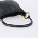 MCM Shoulder Bag Leather Black Gold Auth 207521-7
