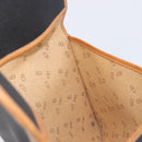 Christian Dior Clutch Bag Canvas Black Gold Auth 207523-18
