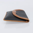 Christian Dior Clutch Bag Canvas Black Gold Auth 207523-3