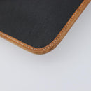 Christian Dior Clutch Bag Canvas Black Gold Auth 207523-14