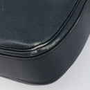Christian Dior Shoulder Bag Leather Navy Gold Auth 207524-13