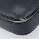 Christian Dior Shoulder Bag Leather Navy Gold Auth 207524-14