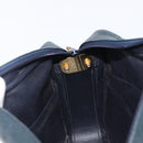 Christian Dior Shoulder Bag Leather Navy Gold Auth 207524-22