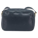 Christian Dior Shoulder Bag Leather Navy Gold Auth 207524-3