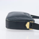 Christian Dior Shoulder Bag Leather Navy Gold Auth 207524-5