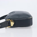 Christian Dior Shoulder Bag Leather Navy Gold Auth 207524-6