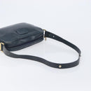 Christian Dior Shoulder Bag Leather Navy Gold Auth 207524-8