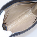 Christian Dior Trotter Canvas Clutch Bag Navy Silver Auth 207525-9