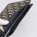 Christian Dior Trotter Canvas Clutch Bag Navy Silver Auth 207525-5