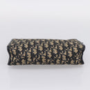 Christian Dior Trotter Canvas Clutch Bag Navy Silver Auth 207525-6