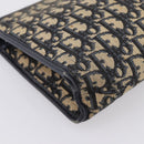 Christian Dior Trotter Canvas Clutch Bag Navy Silver Auth 207525-14