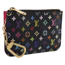 LOUIS VUITTON Multicolor Pochette ClesNM Coin Purse M60279 LV Auth 207526V-1