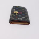 LOUIS VUITTON Monogram Multicolor Wallet 2 Set Black LV Auth 207527-14