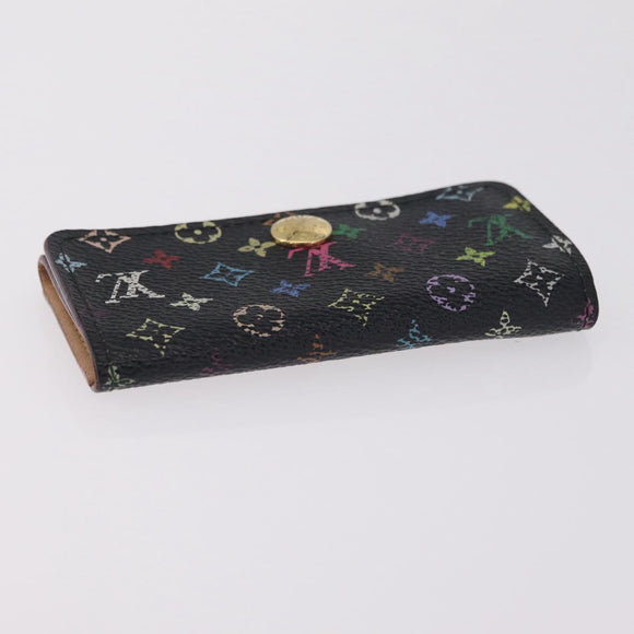 LOUIS VUITTON Monogram Multicolor Wallet 2 Set Black LV Auth 207527