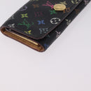 LOUIS VUITTON Monogram Multicolor Wallet 2 Set Black LV Auth 207527-17