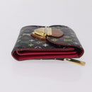 LOUIS VUITTON Monogram Multicolor Wallet 2 Set Black LV Auth 207527-4