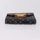 LOUIS VUITTON Monogram Multicolor Wallet 2 Set Black LV Auth 207527-6
