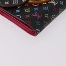 LOUIS VUITTON Monogram Multicolor Wallet 2 Set Black LV Auth 207527-7