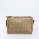 CELINE Macadam Canvas C Sulky Bag PVC Leather Suede 2 Set Beige Navy Auth 207528-10