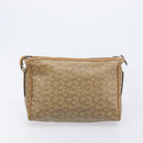 CELINE Macadam Canvas C Sulky Bag PVC Leather Suede 2 Set Beige Navy Auth 207528-11