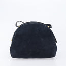 CELINE Macadam Canvas C Sulky Bag PVC Leather Suede 2 Set Beige Navy Auth 207528-20