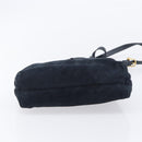 CELINE Macadam Canvas C Sulky Bag PVC Leather Suede 2 Set Beige Navy Auth 207528-24