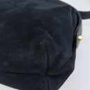 CELINE Macadam Canvas C Sulky Bag PVC Leather Suede 2 Set Beige Navy Auth 207528-25