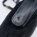 CELINE Macadam Canvas C Sulky Bag PVC Leather Suede 2 Set Beige Navy Auth 207528-26