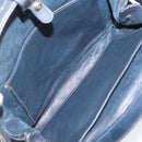 CELINE Macadam Canvas C Sulky Bag PVC Leather Suede 2 Set Beige Navy Auth 207528-28