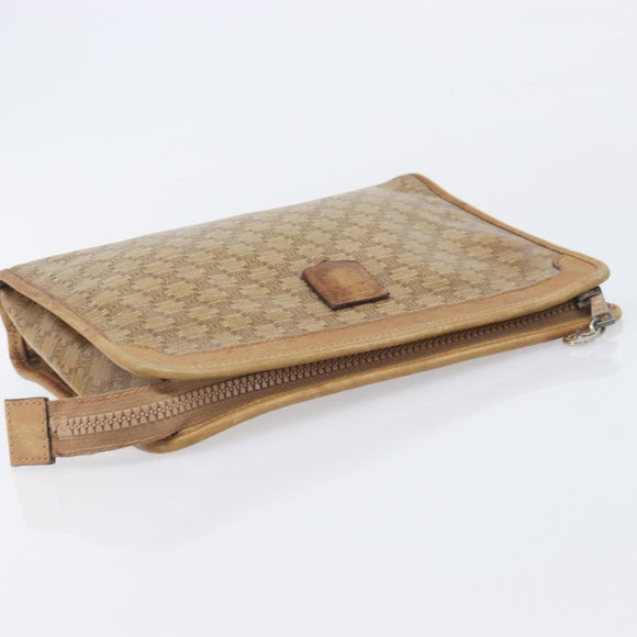CELINE Macadam Canvas C Sulky Bag PVC Leather Suede 2 Set Beige Navy Auth 207528