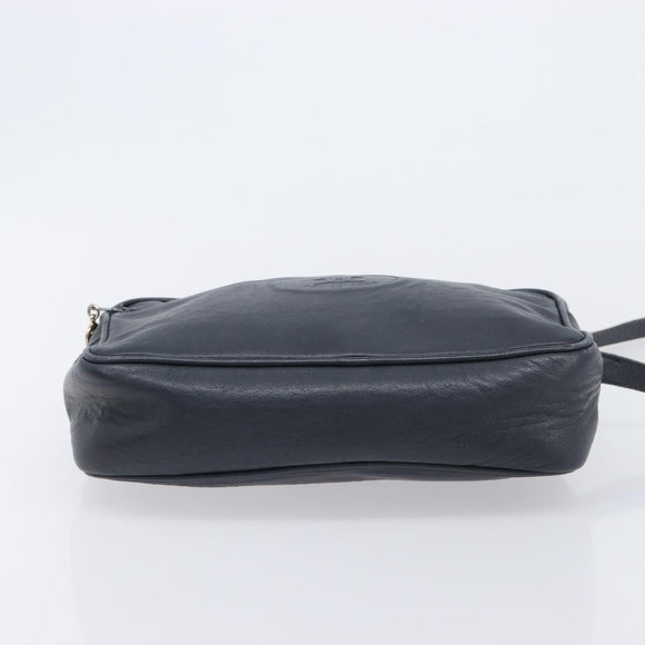 CELINE Macadam Canvas C Sulky Bag PVC Leather Suede 2 Set Beige Navy Auth 207528