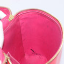 LOUIS VUITTON Vernis Sullivan Vertical Bag Fuchsia Pink M91259 LV Auth 207529-21