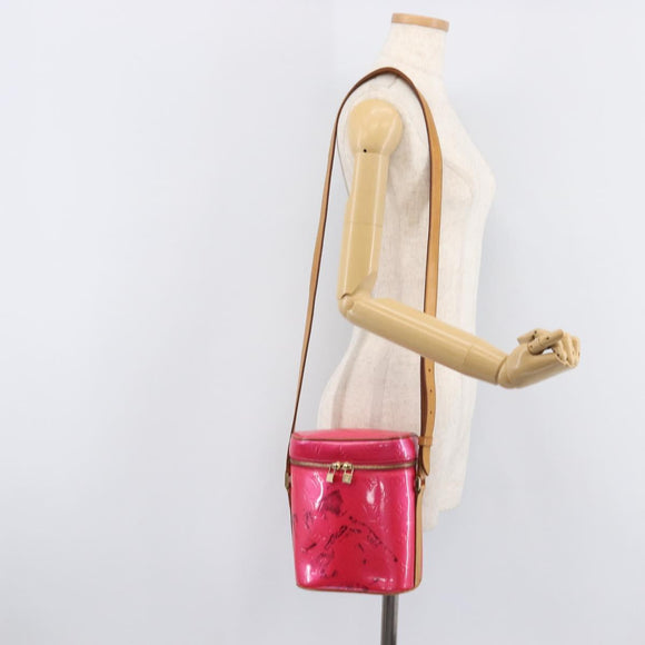 LOUIS VUITTON Vernis Sullivan Vertical Bag Fuchsia Pink M91259 LV Auth 207529