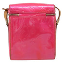 LOUIS VUITTON Vernis Sullivan Vertical Bag Fuchsia Pink M91259 LV Auth 207529-3