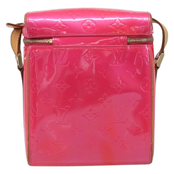 LOUIS VUITTON Vernis Sullivan Vertical Bag Fuchsia Pink M91259 LV Auth 207529