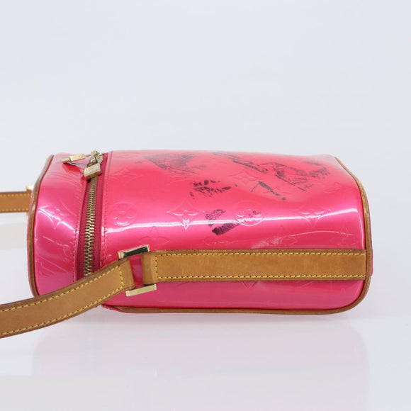 LOUIS VUITTON Vernis Sullivan Vertical Bag Fuchsia Pink M91259 LV Auth 207529