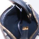 Christian Dior Trotter Canvas Saddle Coin Purse Navy Gold Auth 207530M-20